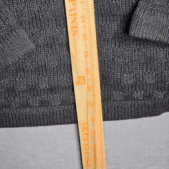 Carbon 2 Cobalt Hoodie Mens XL Gray Chunky Knit Textured Sweatshirt Drawstrings - Picture 8 of 9